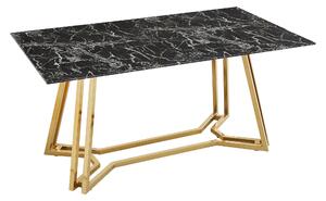 JÍDELNÍ STŮL, černá, barvy zlata, 160/90/76 cm MID.YOU - Jídelní stoly, Online Only