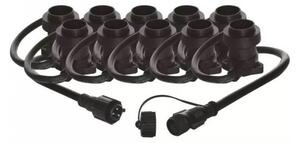 Emos DCPZ02 zahradní spojovací světelný řetěz Party 7,35m 10xE27 | IP44 - max. 750W, černá