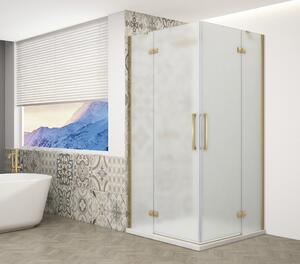 Gelco TRINITY GOLD MATT obdélníkový sprchový kout 1000x800mm, rohový vstup, matné sklo GT2280-10M-G