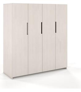 Bílá šatní skříň z borovicového dřeva Skandica Bergman, 170 x 180 cm