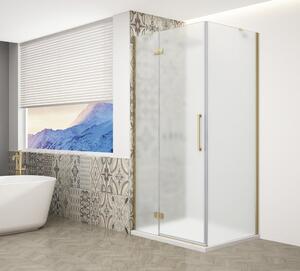 Gelco TRINITY GOLD MATT čtvercový sprchový kout 900x900mm, matné sklo, levé GT5690-90ML-G