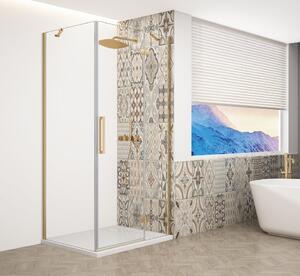 Gelco TRINITY GOLD MATT čtvercový sprchový kout 1000x1000mm, čiré sklo, pravé GT5610-10CR-G