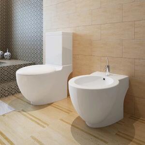 Toaletní mísa a bidet , bílá keramika 270059