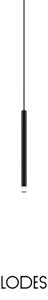 Lodes LED závěsné svítidlo A-Tube Nano S, v.30cm, 1x3W Barva: Matná černá, Teplota světla: 2700K, Barva kabelu: černá