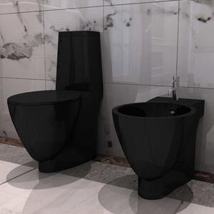 Keramické WC a bidet černé 270567