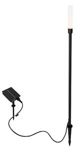 Venkovní stojací lampa černá včetně dobíjecího LED a solárního panelu - Barry