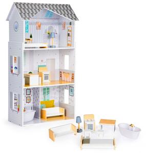 Dřevěný domeček pro panenky s nábytkem Grace Residence ECOTOYS 8210