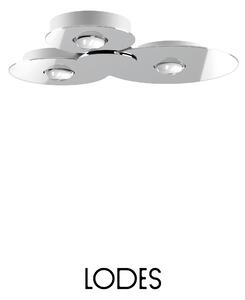 Lodes LED stropní svítidlo Bugia Triple, d. 52,5 cm, 3x15W Barva: Chrom, Teplota světla: 2700K - teplá bílá