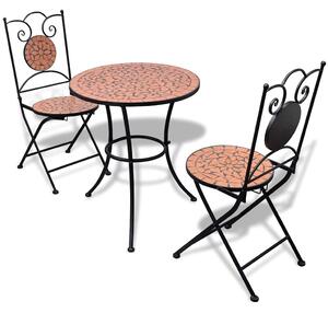 3dílný bistro set mozaikový keramický terakota 271770