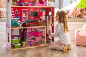 Dřevěný domeček pro panenky s výtahem - Malibu Residence Ecotoys 4118
