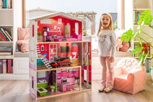 Dřevěný domeček pro panenky s výtahem - Malibu Residence Ecotoys