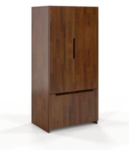 Hnědá šatní skříň z borovicového dřeva Skandica Bergman, 86 x 180 cm