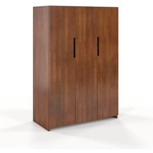 Hnědá šatní skříň z bukového dřeva Skandica Bergman, 128 x 180 cm