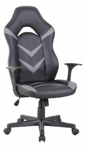 Otočná židle Sona PU černá/šedá