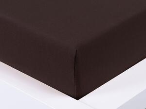 XPOSE® Jersey prostěradlo Exclusive - tmavě hnědé 90x200 cm