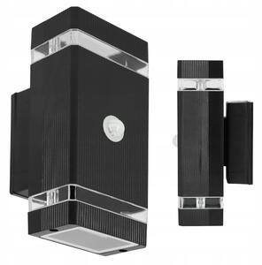 LED fasádní svítidlo, patice 2× GU10, IP54, 235 × 107 × 110 mm