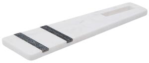 Bílo-černé mramorové servírovací prkénko Kave Home Nira 40 x 12 cm