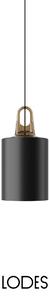 Lodes Závěsné svítidlo Jim Cylinder, Ø 17,5 cm, 1xE27 Barva: Matná černá, Barva struktury: Medová