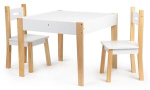 Stůl se dvěma židlemi, dětská nábytková sestava ECOTOYS