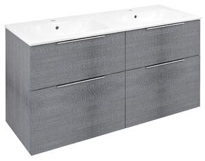 Sapho CIRASA umyvadlová skříňka s dvojumyvadlem 121x66x46cm, dub stříbrný CR121-1111-21