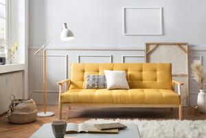ROZKLÁDACÍ POHOVKA, dřevo, textil, přírodní barvy, hořčicově žlutá Livetastic - Rozkládací pohovky, Online Only