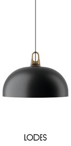 Lodes Závěsné svítidlo Jim Dome, Ø 50 cm,1x E27 Barva: Matná černá, Barva struktury: Medová