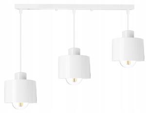 Bílé závěsné svítidlo, 3× E27