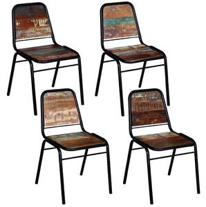 Jídelní židle 4 ks masivní recyklované dřevo 274706