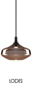 Lodes Designové LED závěsné svítidlo Nostalgia L, 2700K, 1x7W Barva: Bronz, Barva struktury: Černá