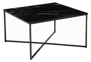 KONFERENČNÍ STOLEK, černá, kov, sklo, 80/80/45 cm Livetastic - Konferenční stolky, Online Only