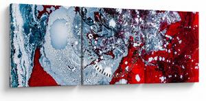 Abstraktní obraz (s hodinami) (90x30 cm)