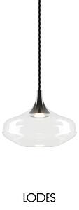 Lodes Designové LED závěsné svítidlo Nostalgia L, 2700K, 1x7W Barva: Transparentní, Barva struktury: Černá