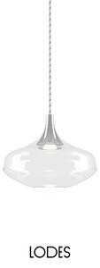 Lodes Designové LED závěsné svítidlo Nostalgia L, 2700K, 1x7W Barva: Transparentní, Barva struktury: Chrom