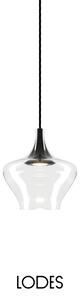 Lodes Designové LED závěsné svítidlo Nostalgia M, 2700K, 1x7W Barva: Transparentní, Barva struktury: Černá