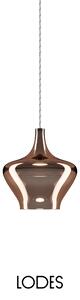 Lodes Designové LED závěsné svítidlo Nostalgia M, 2700K, 1x7W Barva: Bronz, Barva struktury: Chrom