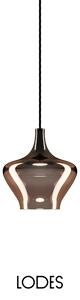 Lodes Designové LED závěsné svítidlo Nostalgia M, 2700K, 1x7W Barva: Bronz, Barva struktury: Černá