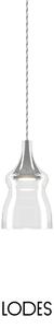 Lodes Designové LED závěsné svítidlo Nostalgia S, 2700K, 1x7W Barva: Transparentní, Barva struktury: Chrom