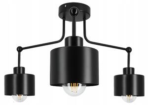 Černé závěsné svítidlo, 3× E27