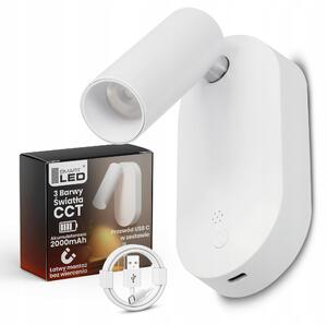 LED nástěnné svítidlo, stmívatelné, CCT, na baterii, 1 W, 50 lm, 12 × 6 × 10 cm