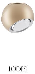 Lodes LED stropní svítidlo Spider, Ø 12 cm, 1x11W Barva: Matná champagne, Teplota světla: 2700K - teplá bílá