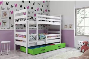 Dětská patrová postel ERYK 80x160 cm - bílá Růžová