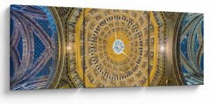Obraz stropu Sienského kostela (s hodinami) (90x30 cm)