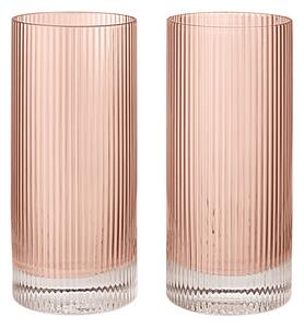 Vysoké sklenice Ripple Blush 480 ml – set 2 ks