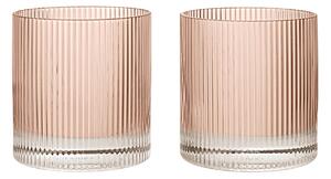 Sklenice Tumbler Ripple Blush 250 ml – set 2 ks
