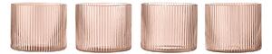 Sklenice Ripple Low Blush 200 ml – set 4 ks