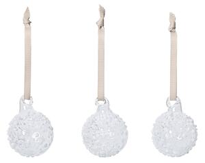 Vánoční ozdoba Flurry Glass Ø 4 cm – set 3 ks
