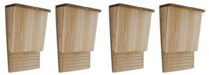 Budka pro netopýry 4 ks 22 x 12 x 34 cm dřevěná 276009