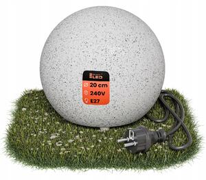 Zahradní koule imitující kámen E27 230 V, 20 cm, IP65