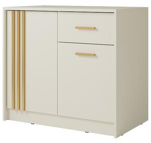 Komoda CANADA CY-35 | 102 cm | kašmír se zlatými úchyty