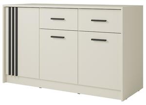 Komoda CANADA CD-34 | 150 cm | kašmír s černými úchyty